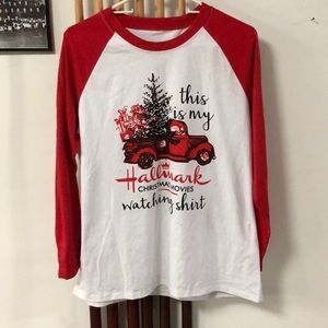 Hallmark Christmas Graphic Baseball Tee